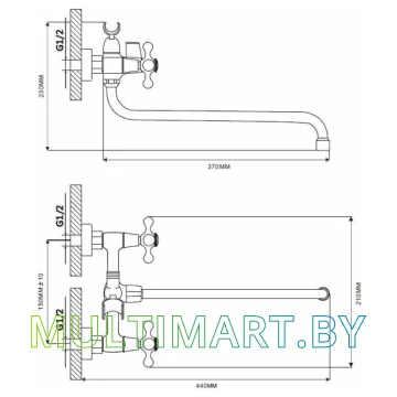 Смеситель Ekko EM2208-2 картинка 2